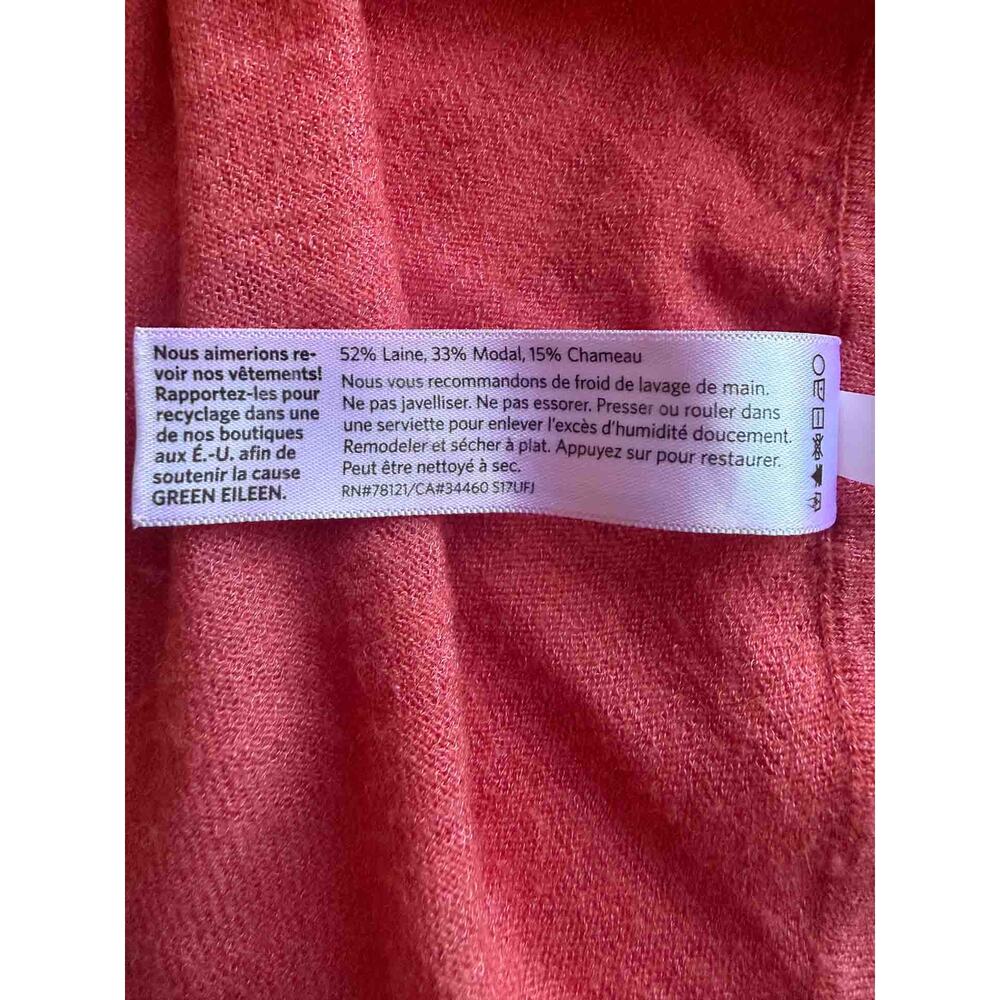 Eileen Fisher Coral Open Cardigan M Wool Modal Camel Batwing Dolman Italy Yarn - Picture 11 of 16